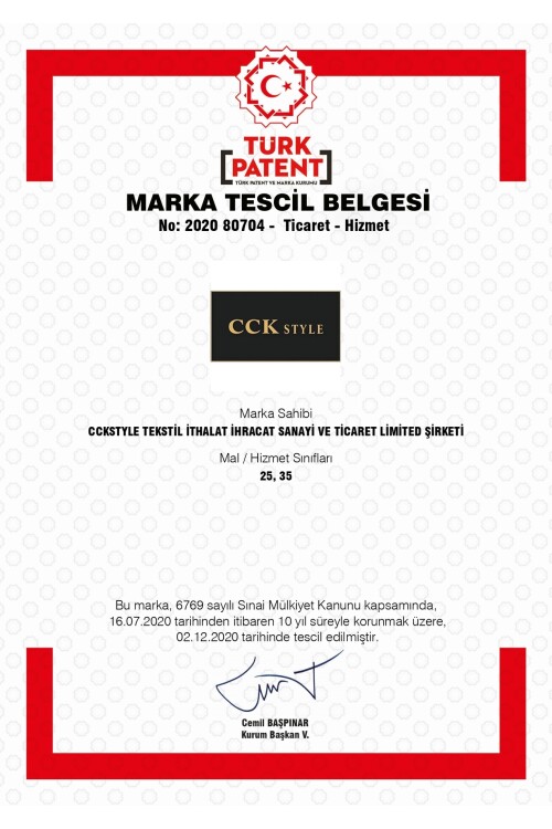 TRADEMARK REGISTRATION CERTIFICATE